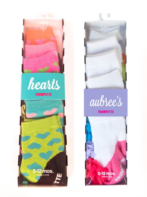 Aubree's and "Hearts" baby socks - Image 3