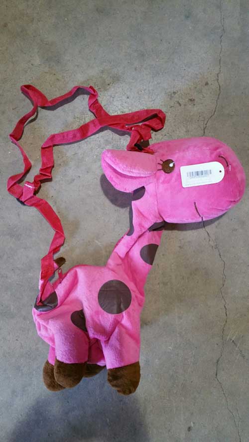 Pink Giraffe Animal Purse - Image 1