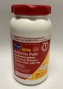 Kroger Arthritis Pain Acetaminophen, 225 count bottles - Image 1