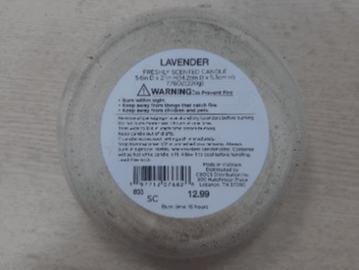 Lavender scented candles in a round wooden bread bowl - Image 2