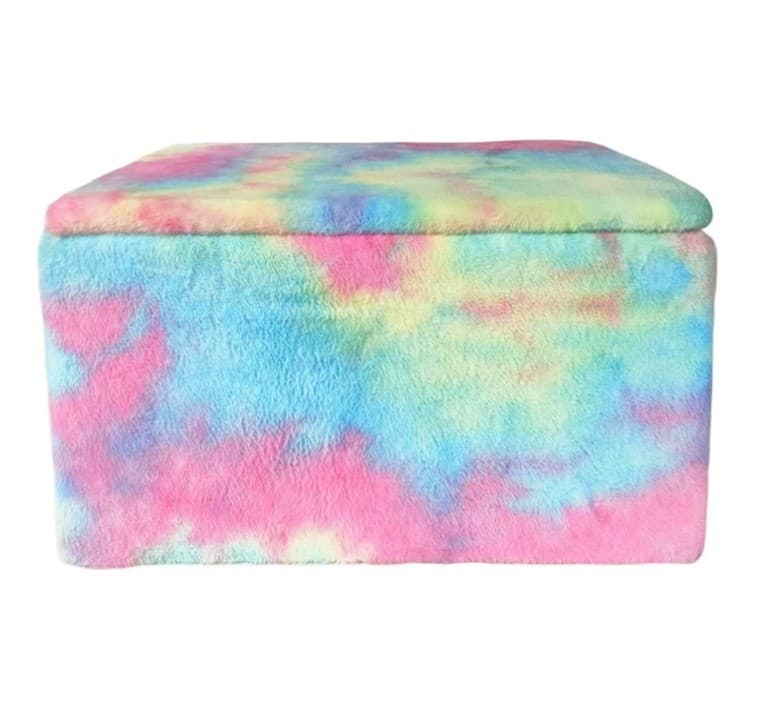 Tie Dye Fur Toy Trunk Storage Chests - Image 1