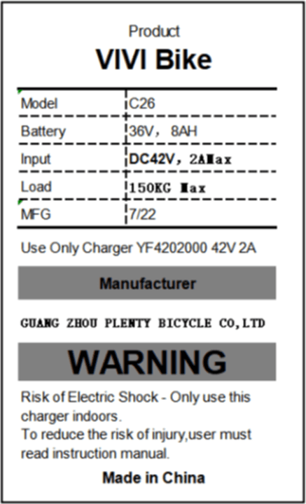 36-volt lithium-ion batteries used with VIVI E-bikes - Image 16