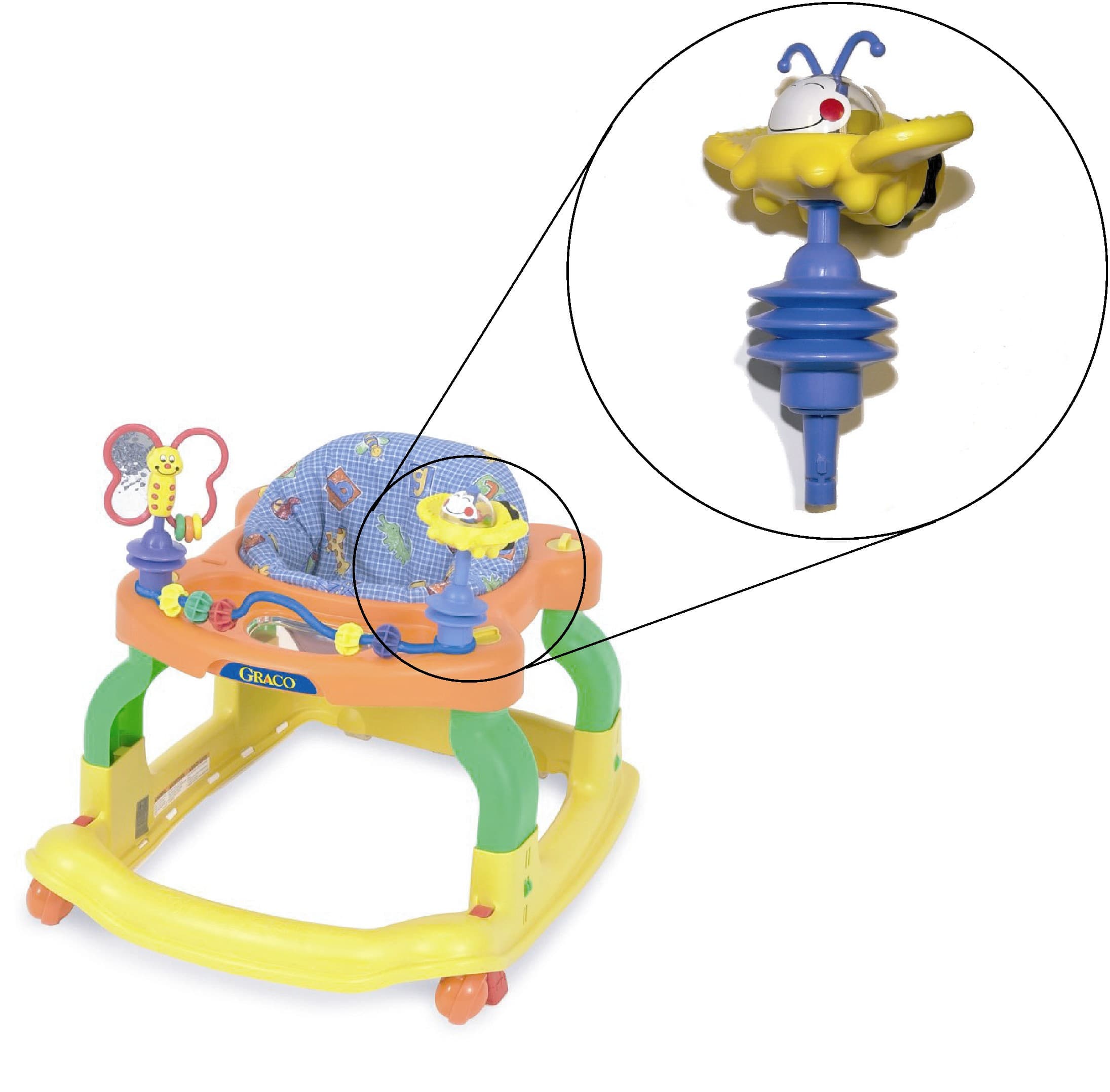 Bumble Bee Toys with blue antennae sold with certain Graco high chairs and Graco mobile entertainers, and also sold separately as an accessory and replacement part - Image 2