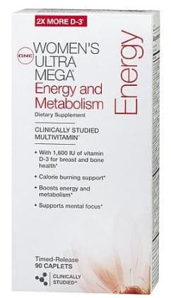 GNC Women's Ultra Mega®, Ultra Mega Active, Ultra Mega Energy and Metabolism, and GNC Prenatal Formula with Iron multivitamins - Image 1