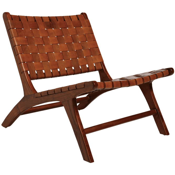 Haven & Key Leather Woven Chairs - Image 2