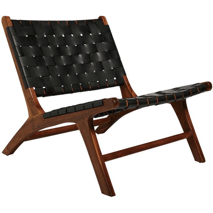 Haven & Key Leather Woven Chairs - Image 1