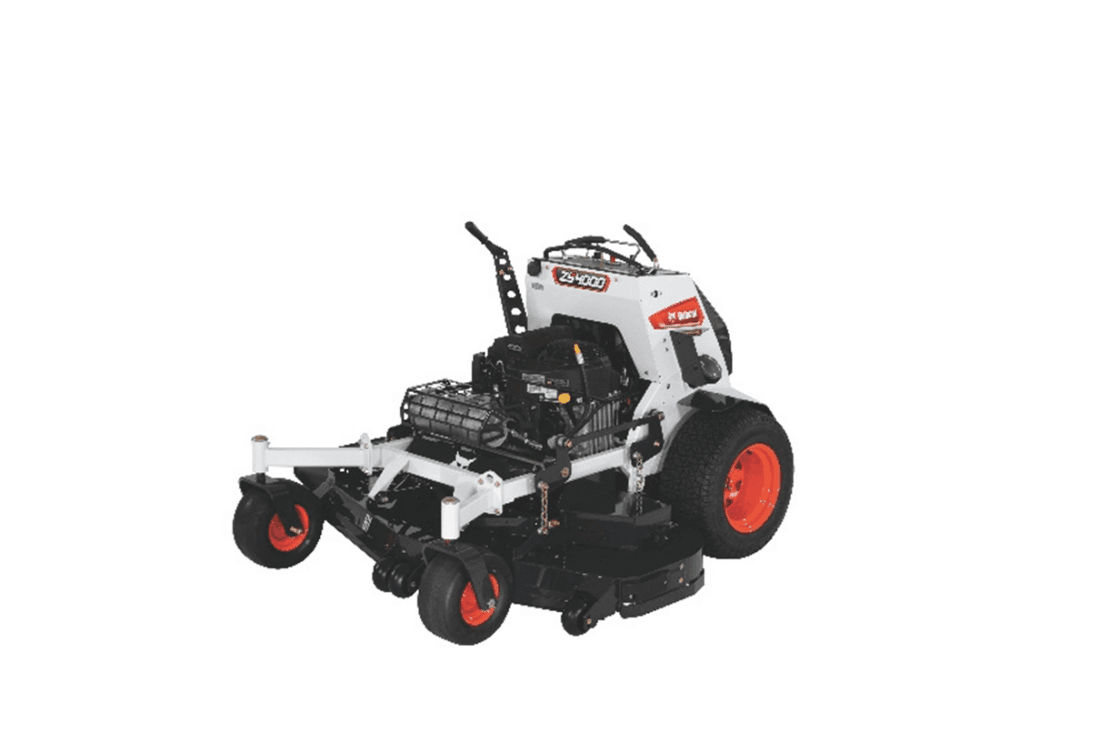 Bobcat-branded and Kubota-branded stand-on zero-turn lawnmowers - Image 1