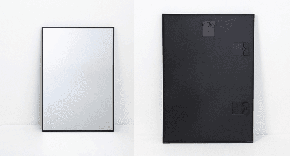 Origin 21 Oval and Rectangle Black Framed Wall Mirrors - Image 2