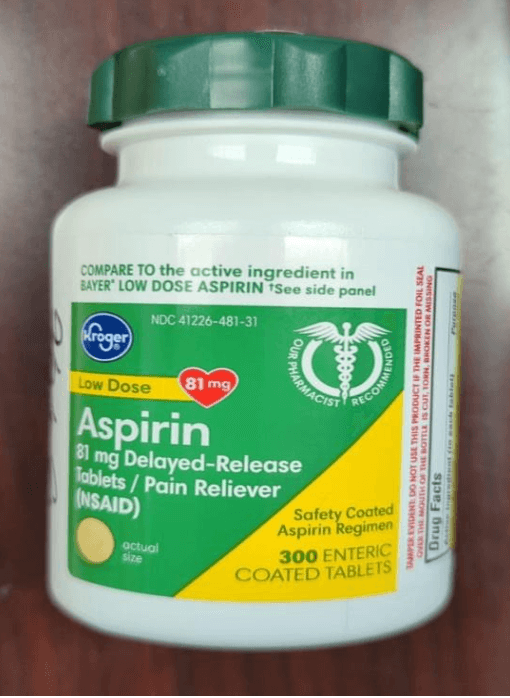 Kroger Aspirin, 300 count bottles and Ibuprofen, 160 count bottles - Image 1