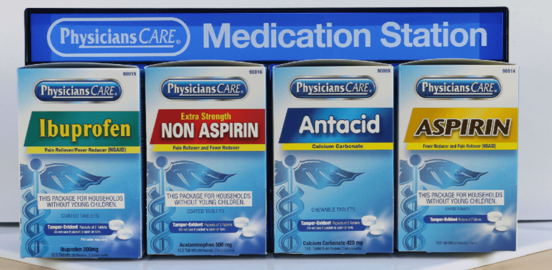 PhysiciansCare brand Aspirin, Extra Strength Non Aspirin, Extra Strength Pain Reliever, Ibuprofen, Medication Station, and Multi-Pack - Image 5