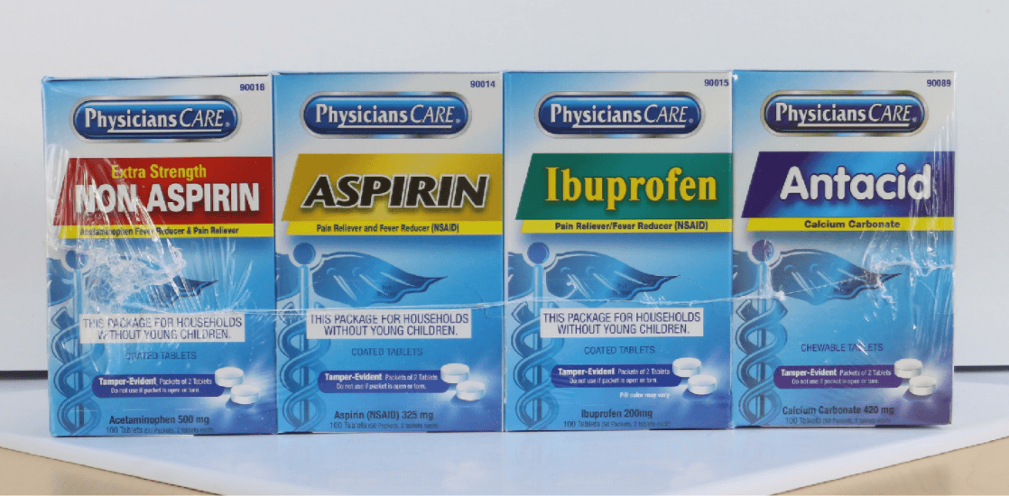 PhysiciansCare brand Aspirin, Extra Strength Non Aspirin, Extra Strength Pain Reliever, Ibuprofen, Medication Station, and Multi-Pack - Image 6