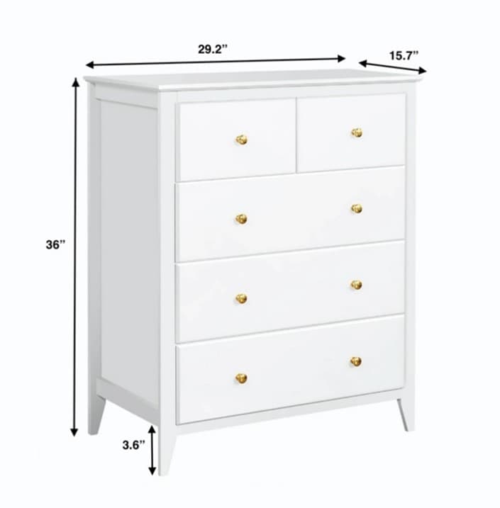 SEJOV Five-Drawer Dressers - Image 1