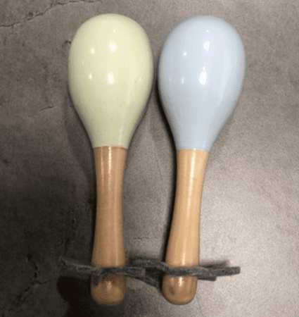 Wooden Music Shaker and "DTR M&M Maracas" Baby Rattles - Image 2
