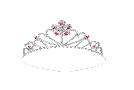 Yaomiao Children's Rhinestone Silver Tiaras - Image 1