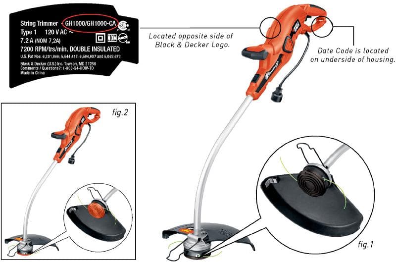 Black & Decker GH1000 Grasshog XP String Trimmer/Edgers - Image 1