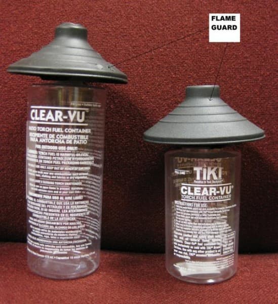 Flame Guards on Clear-Vu® Torch Fuel Containers - Image 1