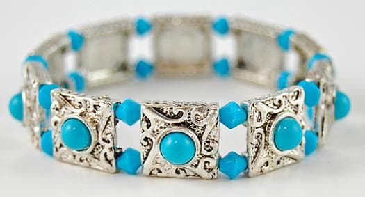 Decorative Stretchable Aqua Bracelets - Image 1