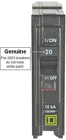 Counterfeit Circuit Breakers labeled as "Square D" - Image 2