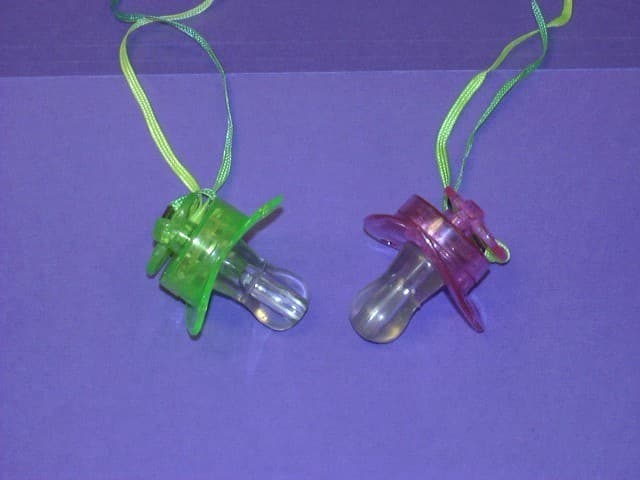 Flashing Pacifiers or 2-in-1 Flashing Pacifiers with Whistle Necklace - Image 1
