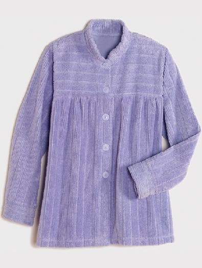 Full Length Women's Chenille Robes, Women's Chenille Jacket, Women's Chenille Lounge Jacket, Women's Chenille Top - Image 2