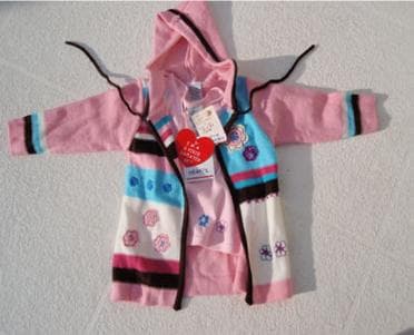 Girls' Hooded Sweaters with Drawstrings - Image 1