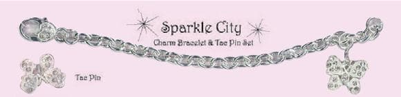 Sparkle City Charm Bracelets and Tack Pin Sets - Image 1