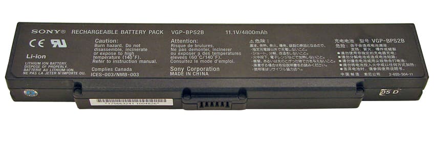 Rechargeable lithium-ion batteries containing Sony cells used in Fujitsu Computer Systems Corporation, Gateway Inc., Sony Electronics Inc., and Toshiba America Information Systems Inc. notebook comput - Image 6